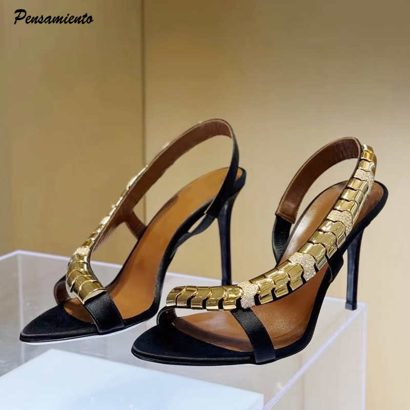 Summer Holiday Clothing Women - Luxury Rhinestones Sequined Satin Women Gladiator