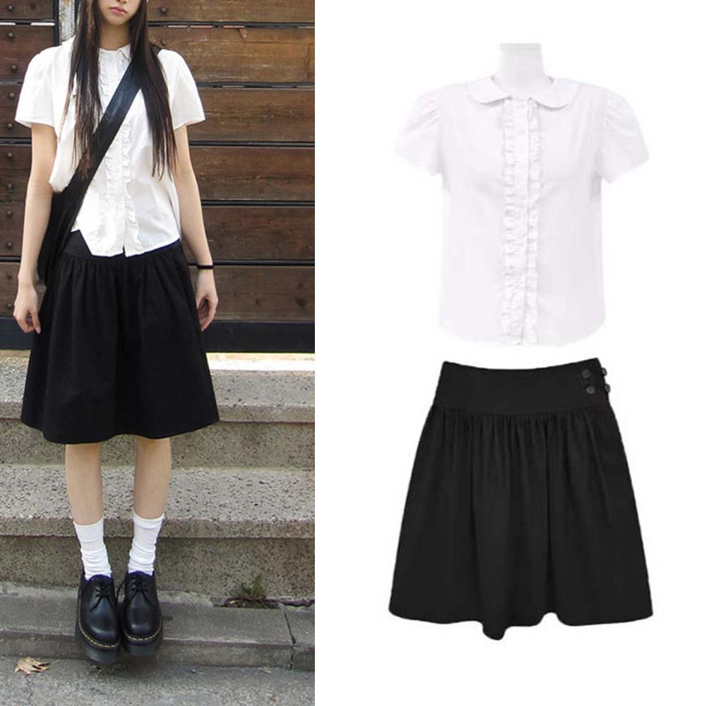 Summer Japanese Clothing - Classic Japanese Style Skirts High Waist