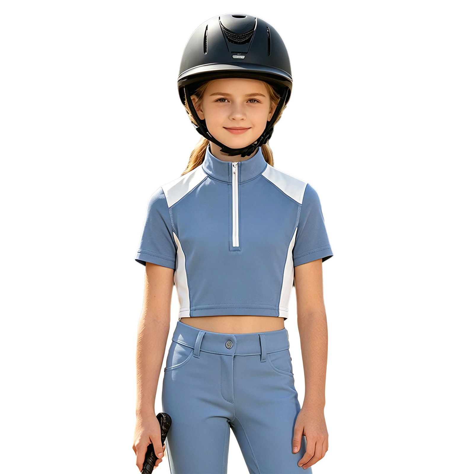 Summer Equestrian Clothing - Kids Girls Equestrian Shirt Horse Riding