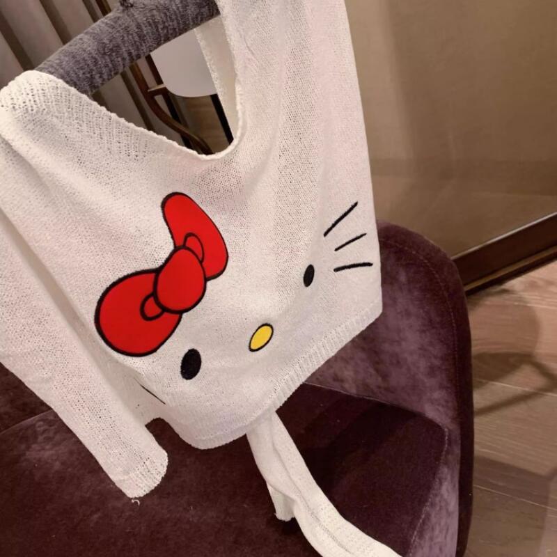 Summer Knit Clothing - 2026 New Hello Kitty Pattern Shawl