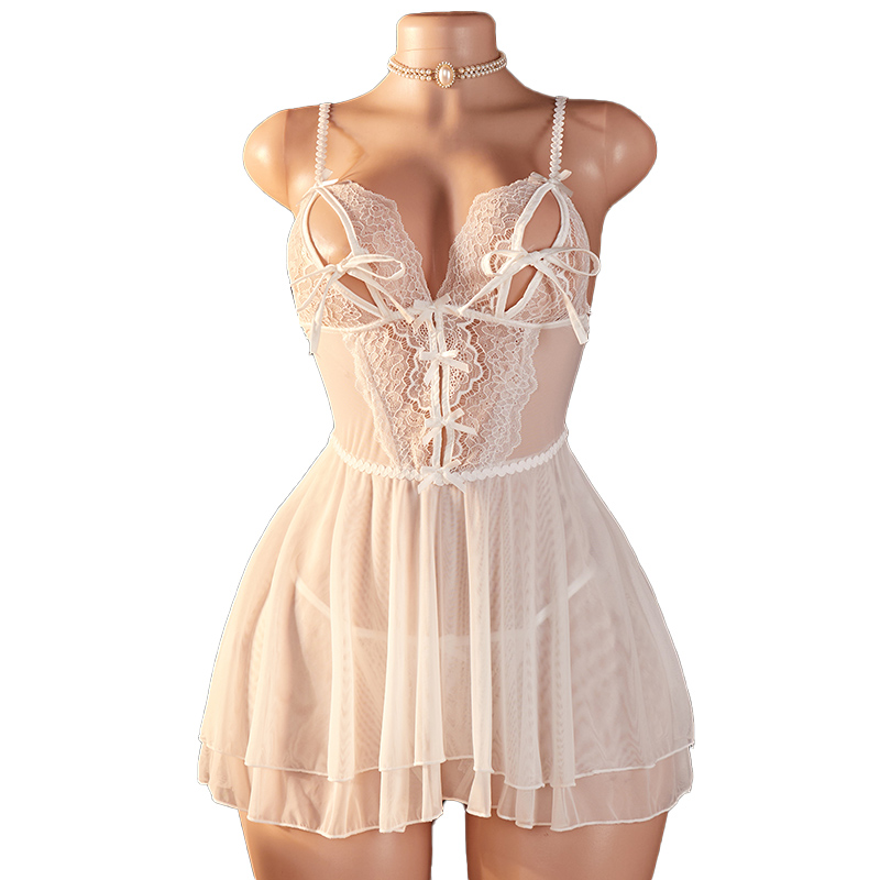 Summer Holiday Clothing Women - Transparent Sexy Woman Lingerie Deep V