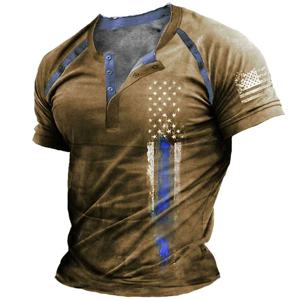 Summer Knit Clothing - Funny 3D American Flag Print Men's