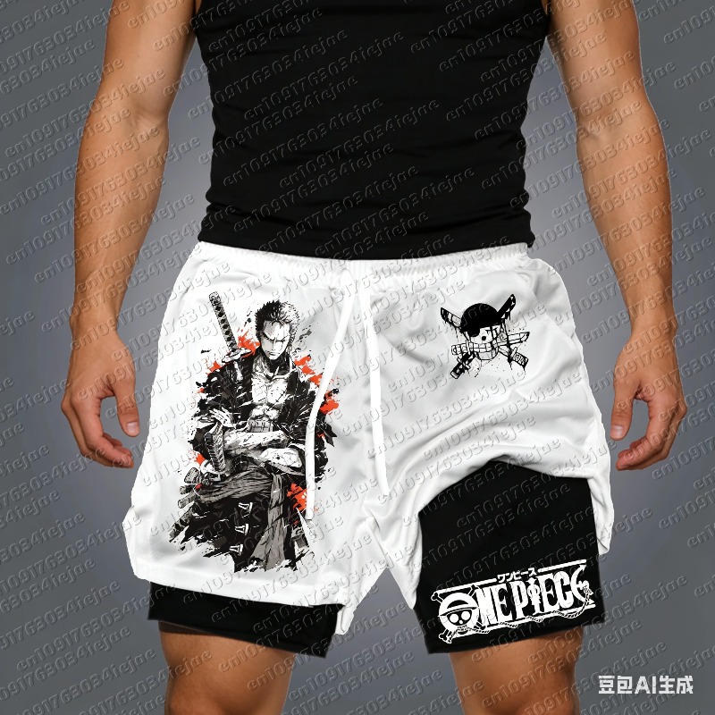 Summer Clothing Layering - 2026 One Piece Luffy Print Shorts