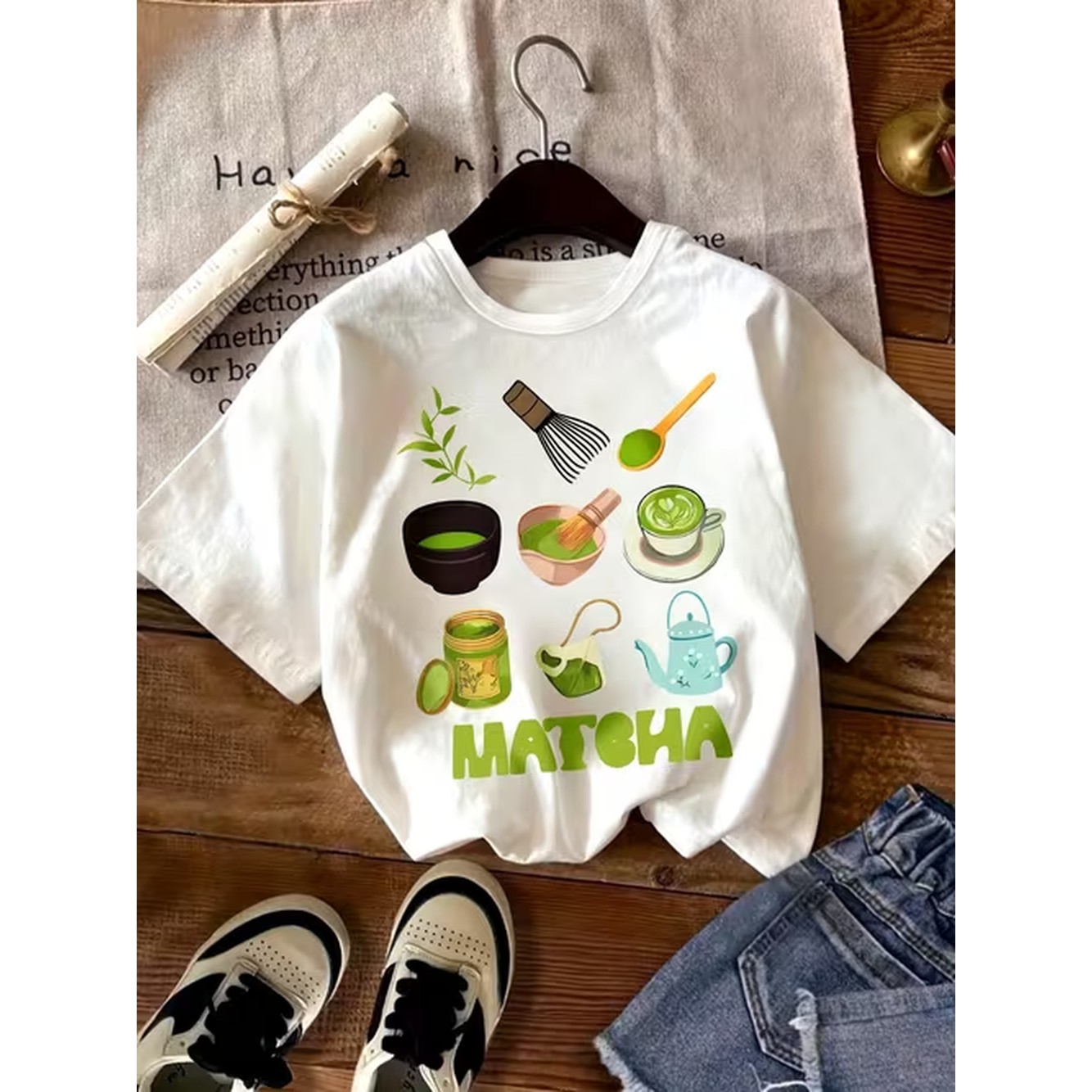 Summer Clothing Affordable - Stylish utensil print short sleeve t