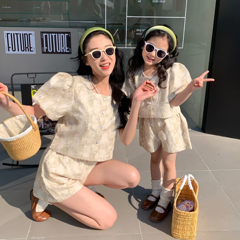 Summer Clothing Baby Girl - Mom and Daughter Equal Sets Clothes