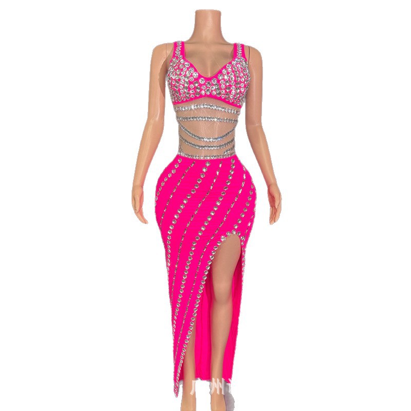 Summer Clothing Resort - Luxury Hot Diamond Glam Suspender Dress