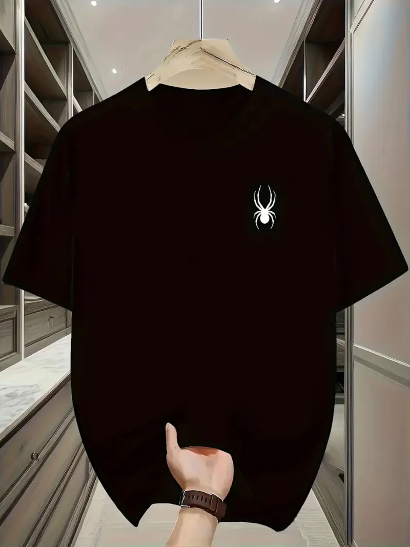 Summer Clothing Affordable - Embroider Short-sleeved T-shirt with small spider
