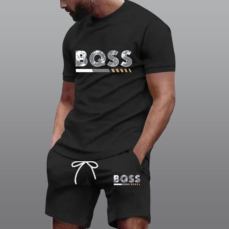 Summer Knit Clothing - Summer Sportswear Men's Suit Fashion Two-Piece