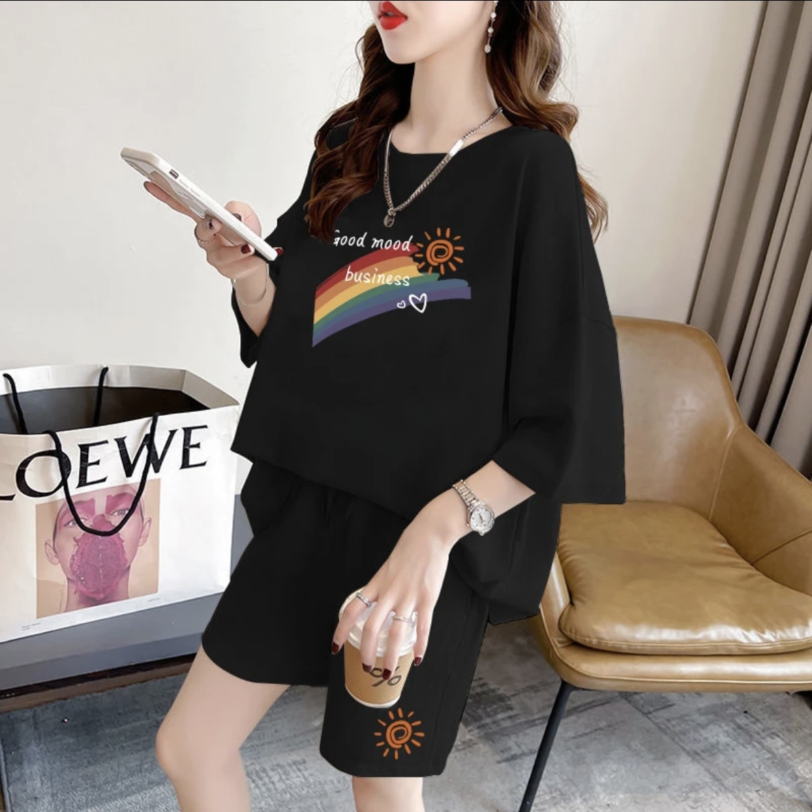 Summer Clothing Us - Fashion women's summer shorts set, sportswear,