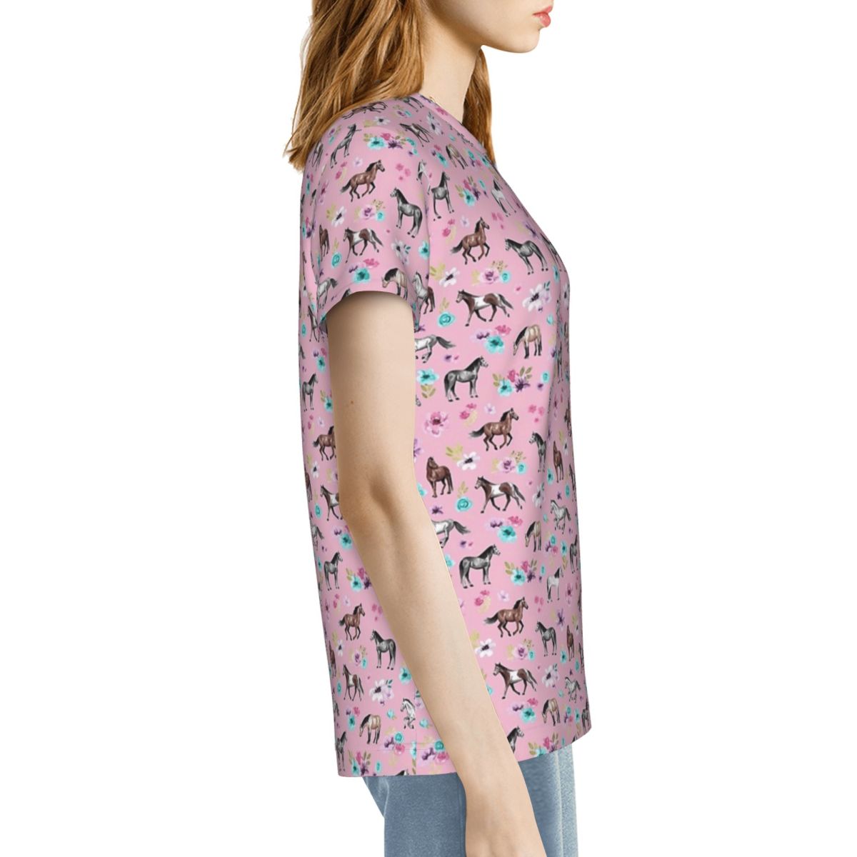 Horses And Flowers On Pink, Eq - đánh giá và giá Summer Equestrian Clothing