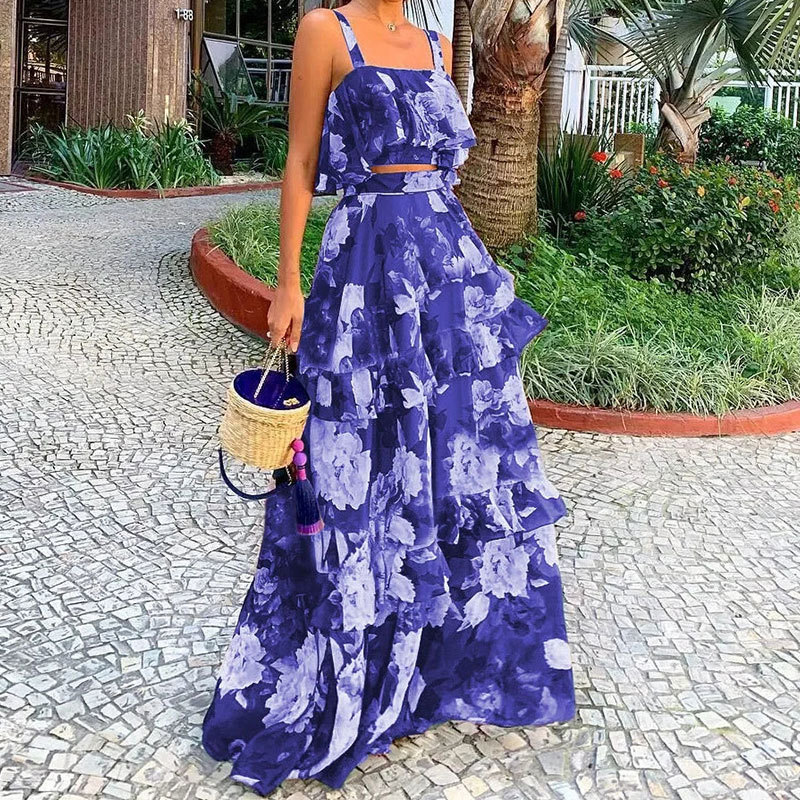 Women's Two Piece Outfits Flor - đánh giá và giá Summer Clothing Model