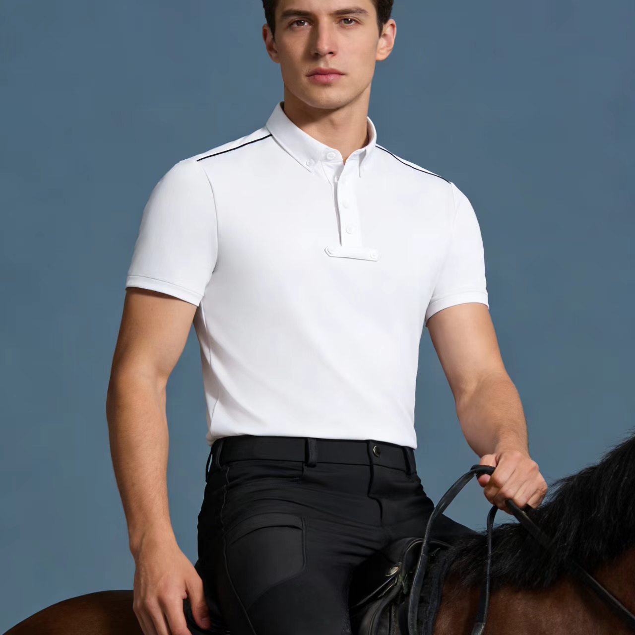 Men's equestrian top knitted p - đánh giá và giá Summer Equestrian Clothing