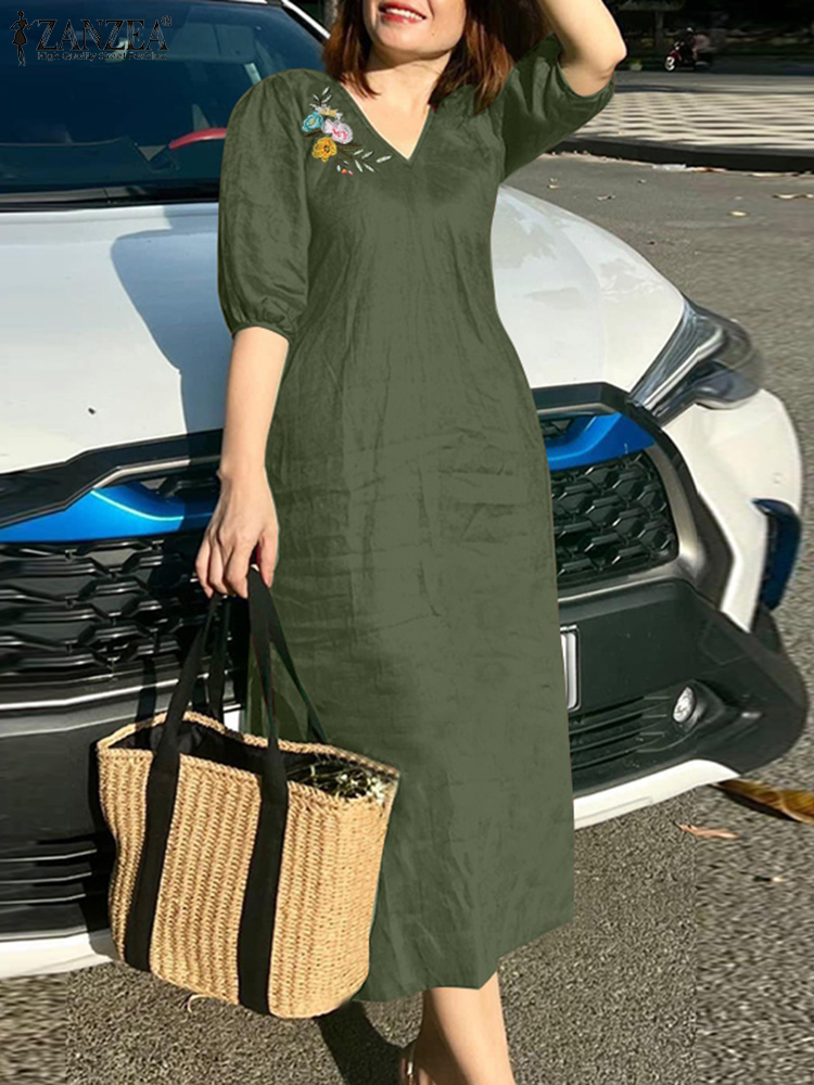 2024 ZANZEA Summer Fashion Wom - đánh giá và giá Sundress Midi Floral