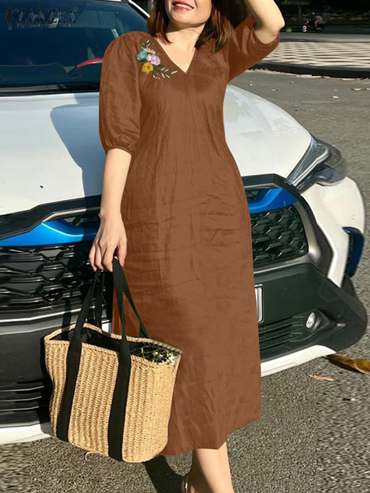 2024 ZANZEA Summer Fashion Wom - đánh giá và giá Sundress Midi Floral