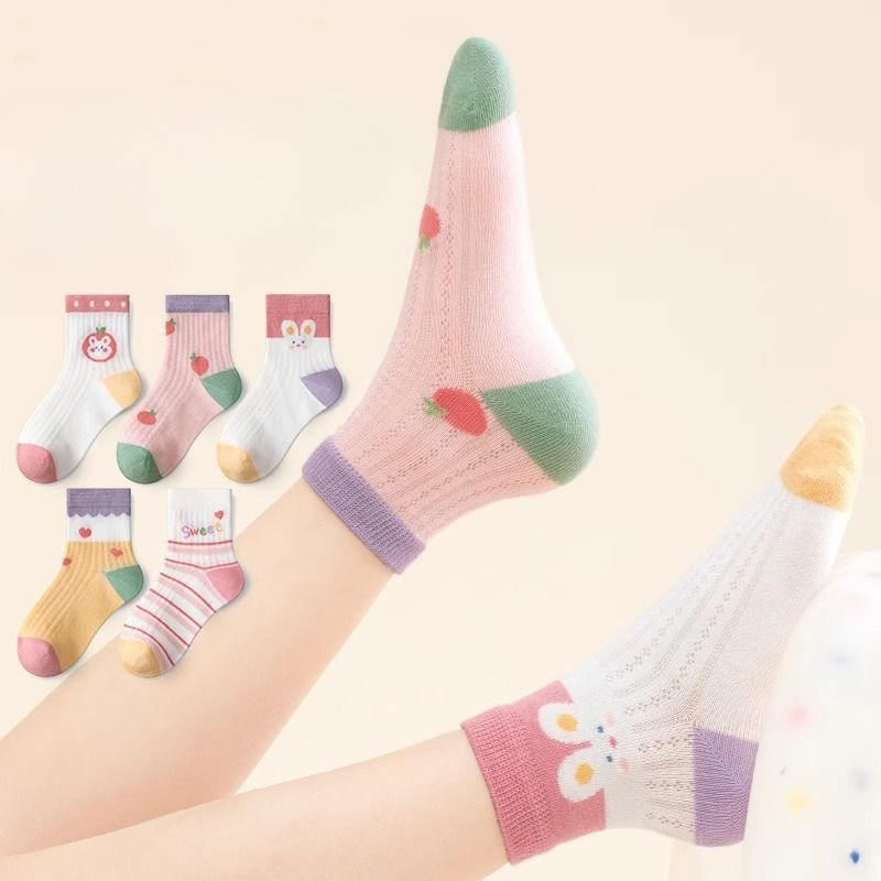 Kids Socks 5 Pairs/Lot Spring  - đánh giá và giá Summer Clothing Baby Girl
