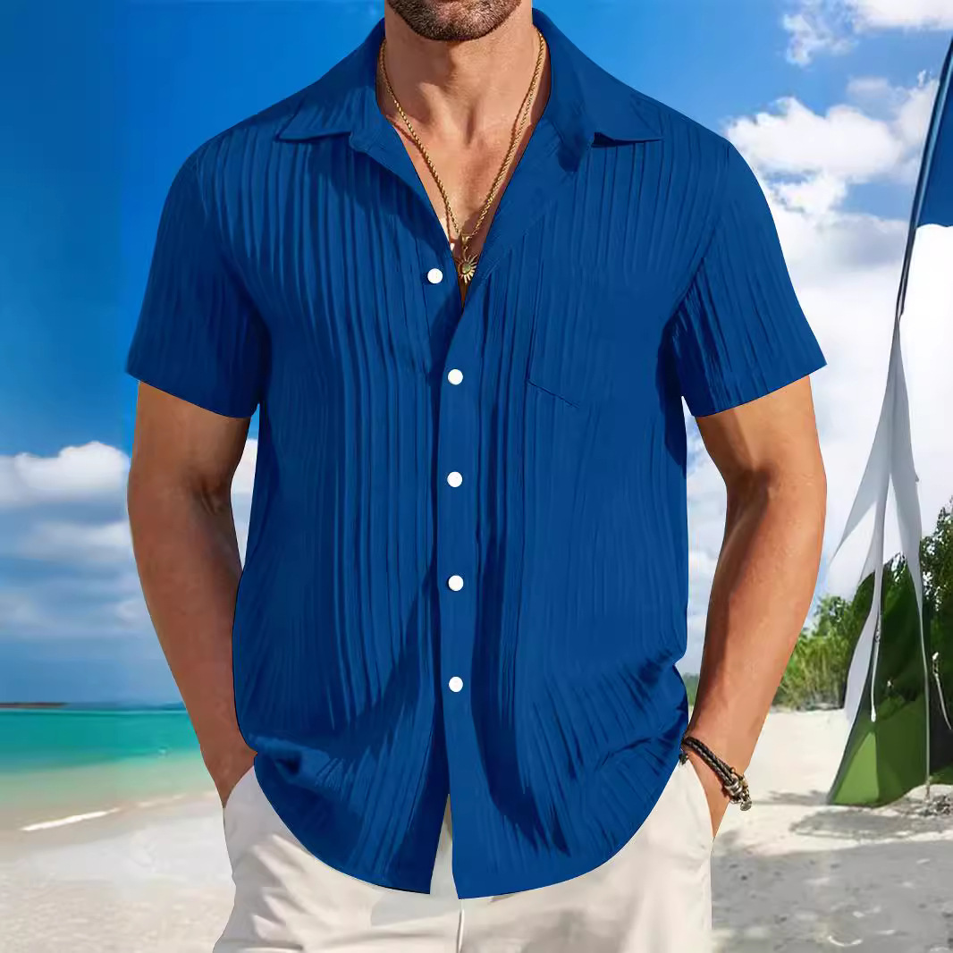 Men's Beach Short-Sleeved Shir - đánh giá và giá Summer Clothing Resort