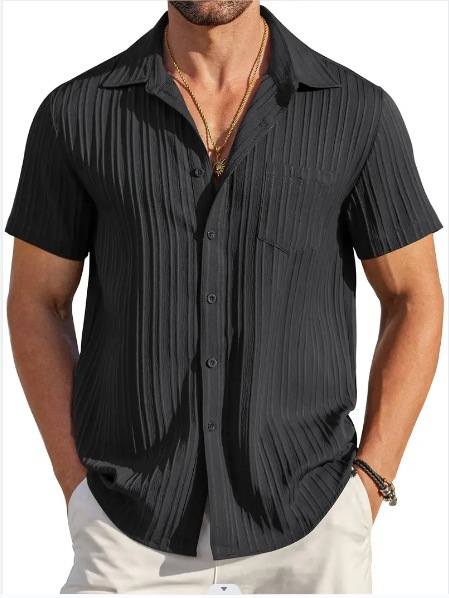 Men's Beach Short-Sleeved Shir - đánh giá và giá Summer Clothing Resort