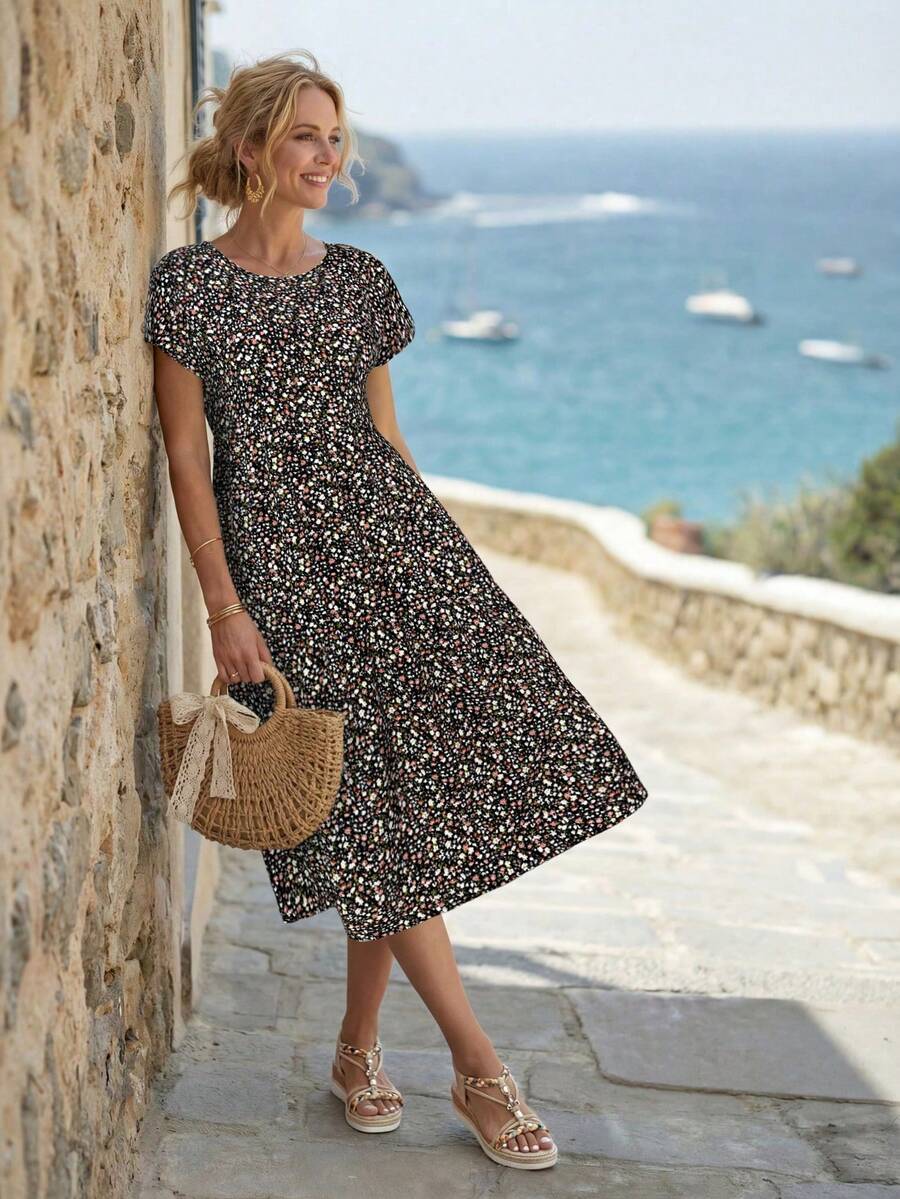 Faunlyn Women's Casual Ditsy F - đánh giá và giá Sundress Midi Floral