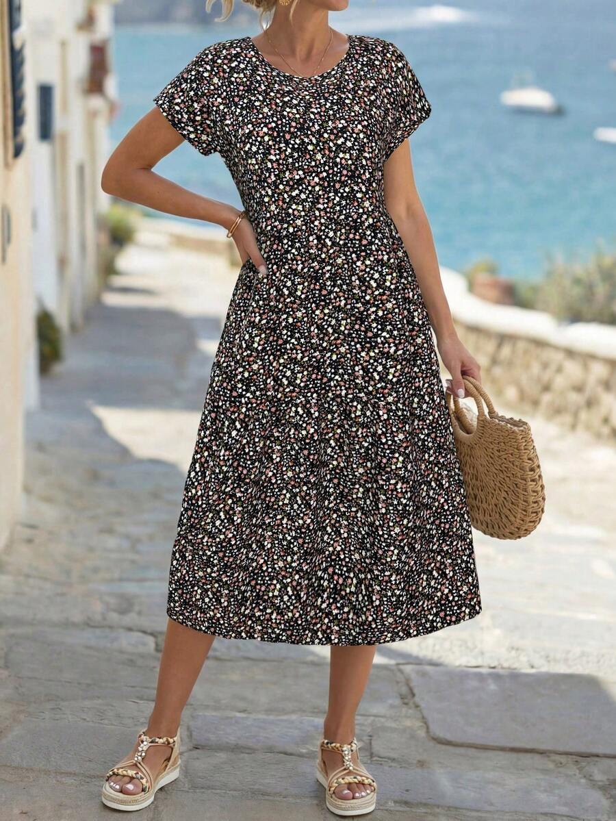 Faunlyn Women's Casual Ditsy F - đánh giá và giá Sundress Midi Floral