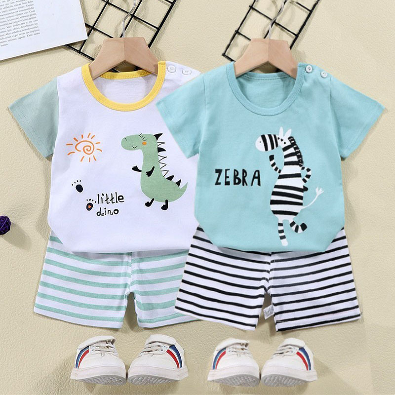 Cotton Tees+Shorts 2-piece Tra - đánh giá và giá Summer Clothing Baby Girl
