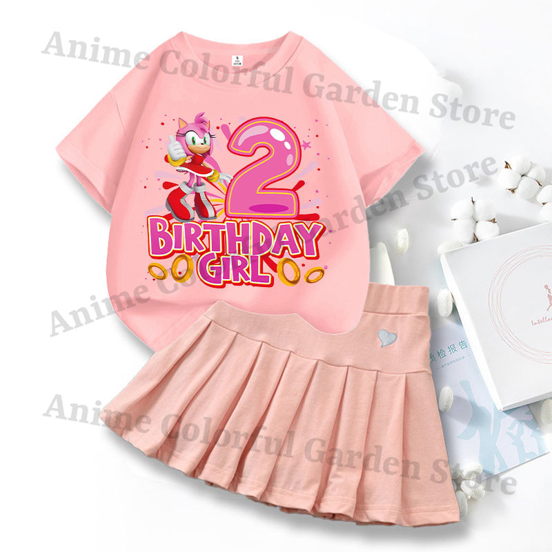 2pcs Sonics Love Dress T-shirt - đánh giá và giá Summer Loving Kids Clothing