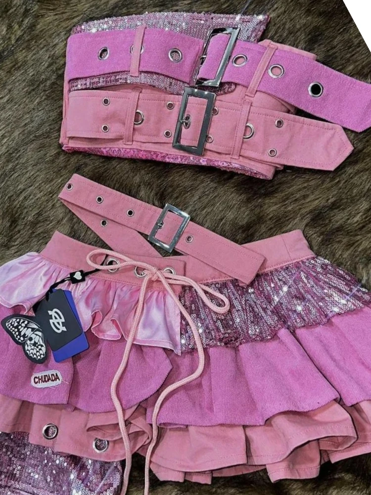 Punk Style Woman 2 Piece Sets  - đánh giá và giá Summer Clothing Model