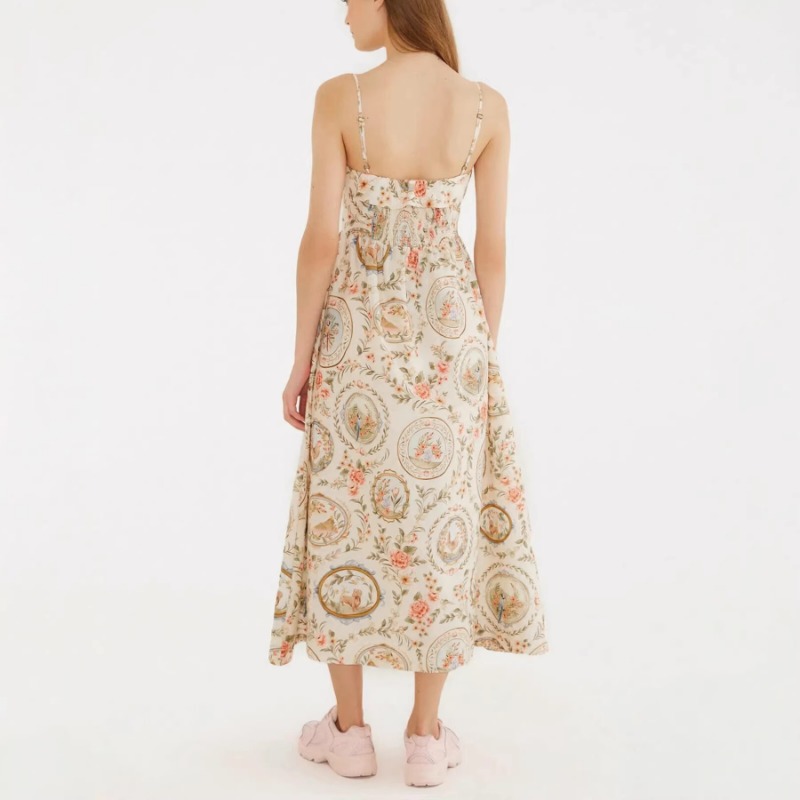 Women's Vintage Floral Print S - đánh giá và giá Sundress Midi Floral