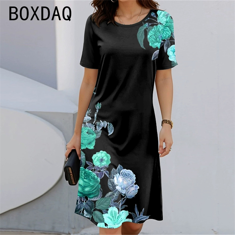 Bohemian Style Short Sleeve Ro - đánh giá và giá Sundress Midi Floral