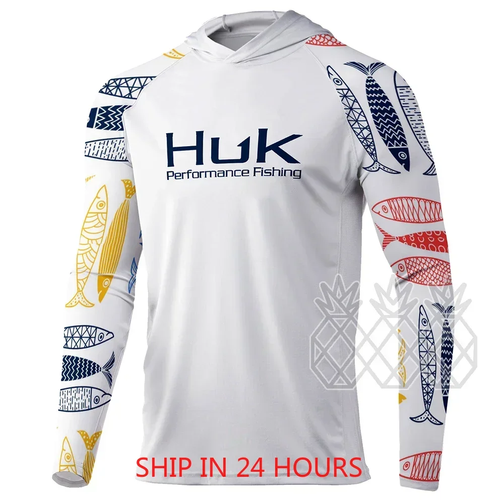 HUK Fishing Hoodie Shirts Men  - đánh giá và giá Summer De Clothing
