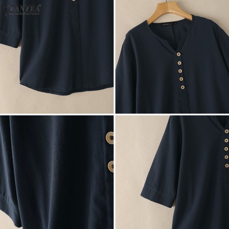 Woman Casual Cotton Linen Blou - đánh giá và giá Summer De Clothing