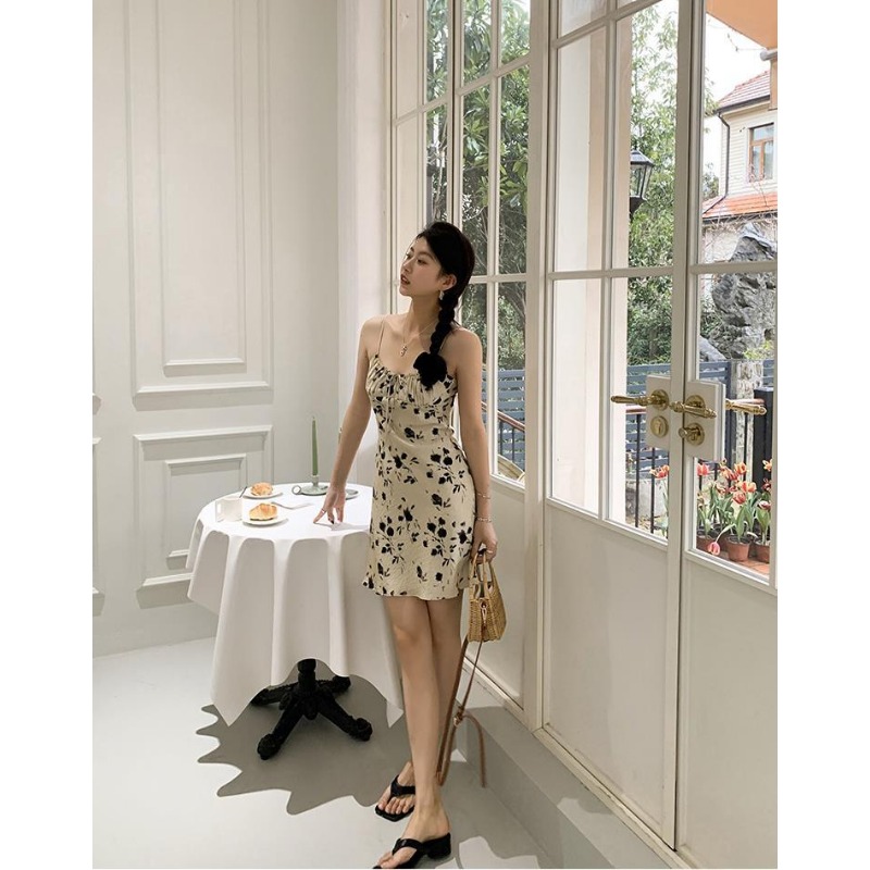 Floral Print Spaghetti Strap M - đánh giá và giá Sundress Midi Floral