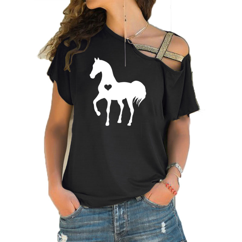 Mùa Hè Mới Tim Ngựa Áo Thun Nữ - đánh giá và giá Summer Equestrian Clothing