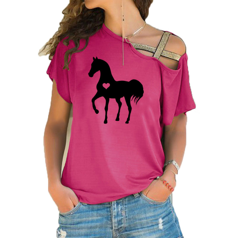 Mùa Hè Mới Tim Ngựa Áo Thun Nữ - đánh giá và giá Summer Equestrian Clothing