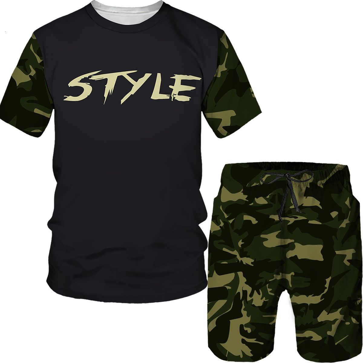 Camouflage Men's Suits Camo 3D - đánh giá và giá Summer Knit Clothing