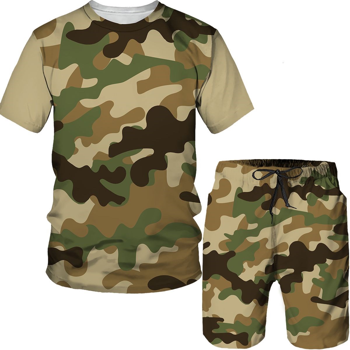 Camouflage Men's Suits Camo 3D - đánh giá và giá Summer Knit Clothing