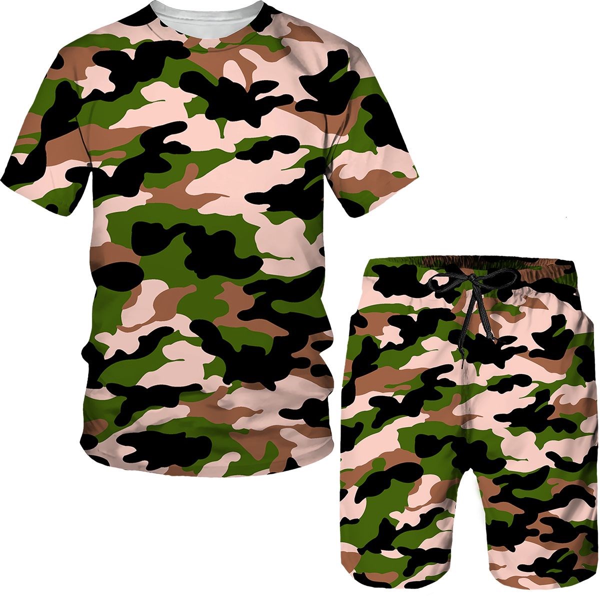 Camouflage Men's Suits Camo 3D - đánh giá và giá Summer Knit Clothing