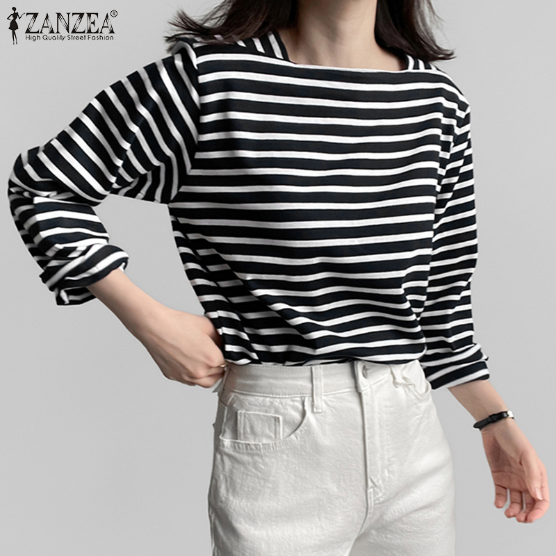 ZANZEA Woman Casual Striped Bl - đánh giá và giá Summer De Clothing