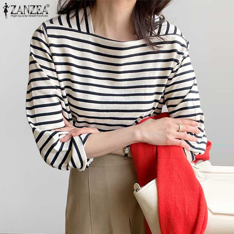 ZANZEA Woman Casual Striped Bl - đánh giá và giá Summer De Clothing