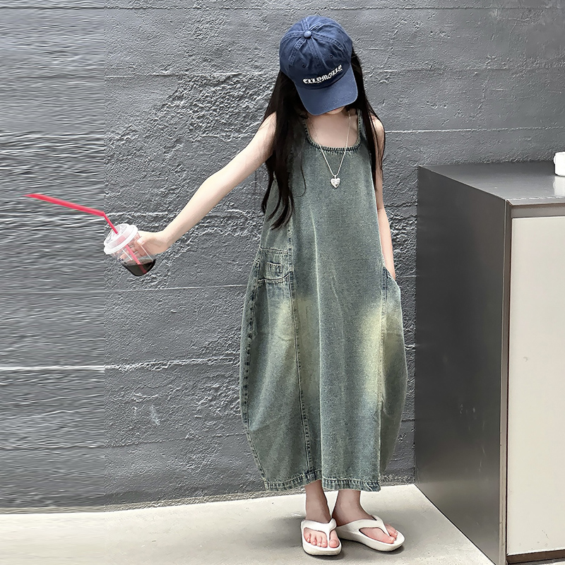 Vintage Blue Children Girls Hi - đánh giá và giá Summer Clothing Girl