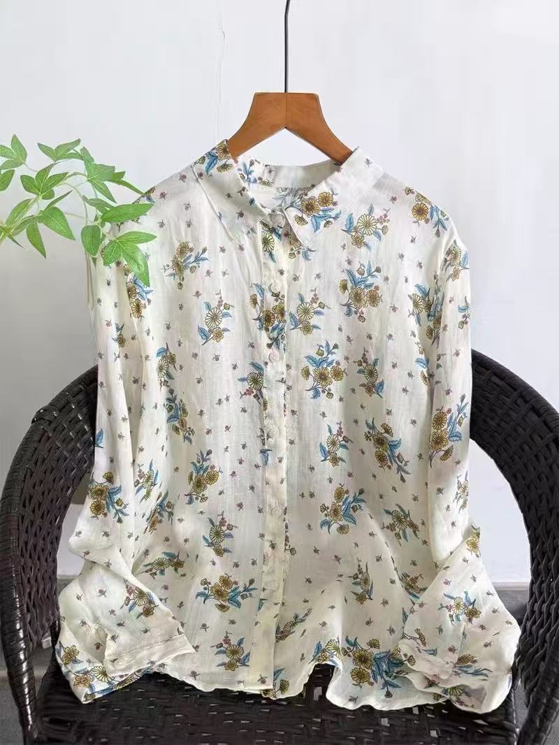 100% Ramie linen shirts and bl - đánh giá và giá Vintage Summer Clothing Brand