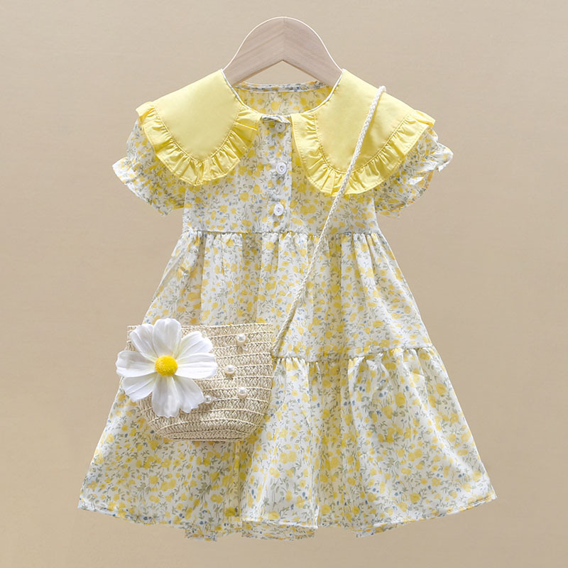 2PCS Summer Yellow Floral Chil - đánh giá và giá Sundress Midi Floral
