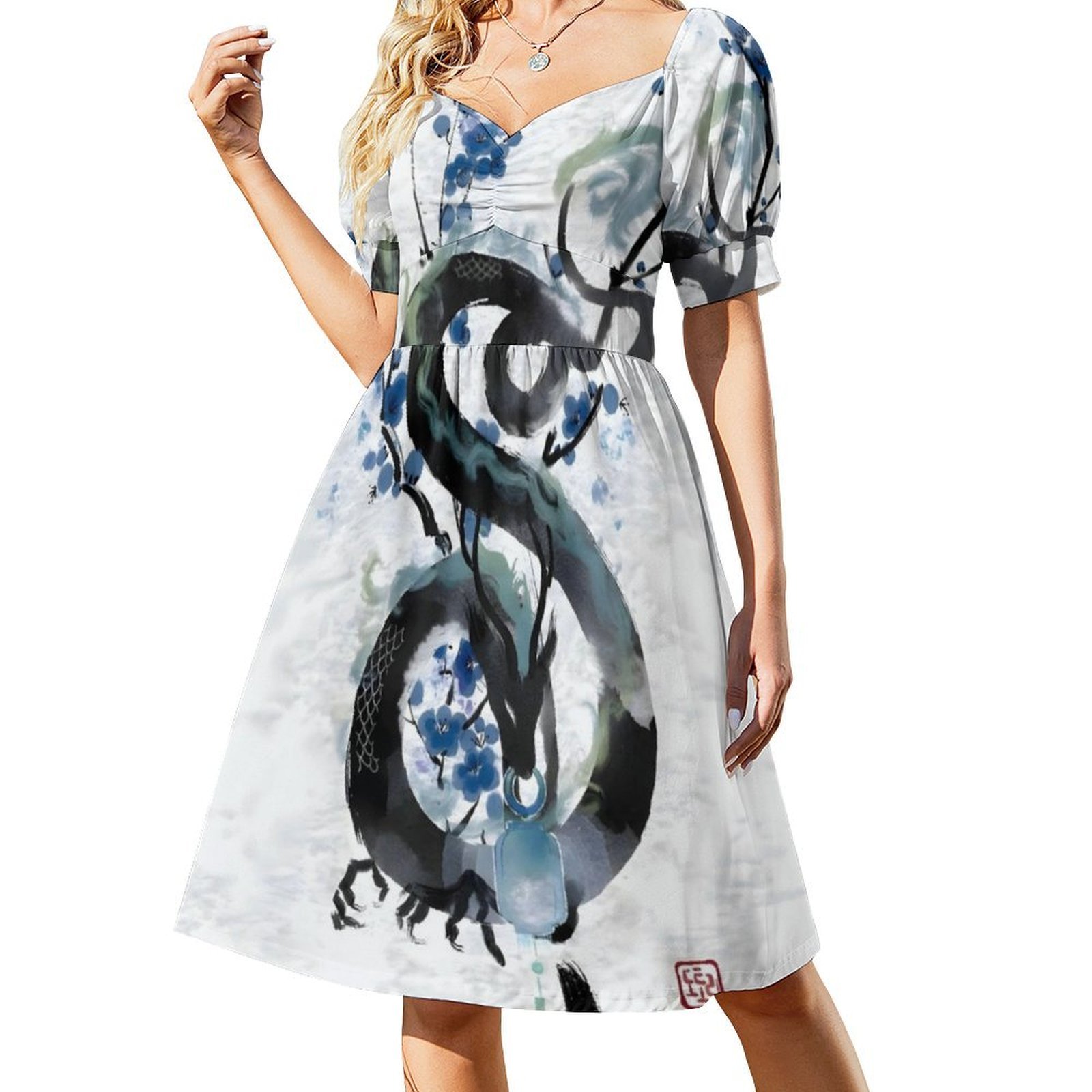 Japanese Blue Night Dragon Ink - đánh giá và giá Summer Japanese Clothing