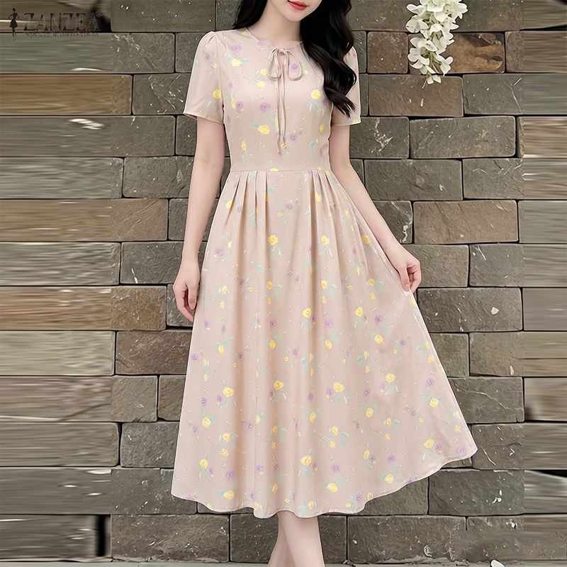 ZANZEA Summer Beach Sundress B - đánh giá và giá Sundress Midi Floral